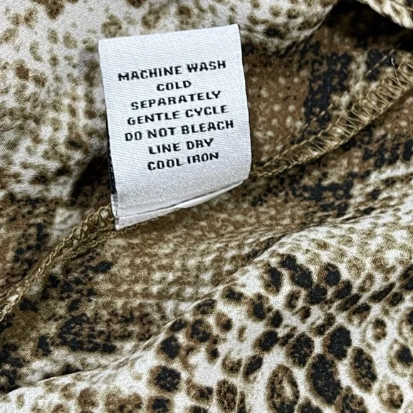 Emma & Michele gorgeous boho snakeskin print long sleeve dress women’s size M - Picture 11 of 17